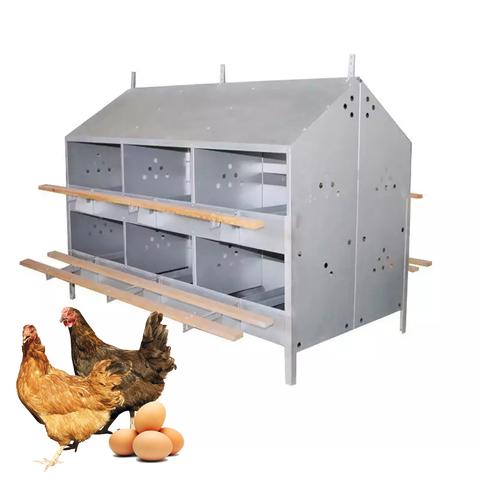 Automatic Mobile Chicken 24 Holes Egg Nesting Box For Broiler Breeder Hens Laying Chicken
